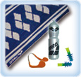 Zubeh�r Accessoires Nasenklammern Ohrenst�psel Handtuch