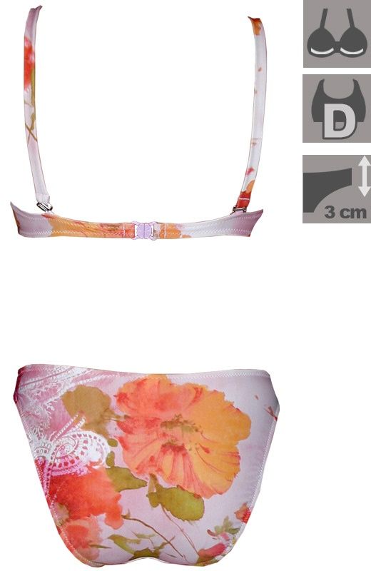 Barbara Moden Bikini Mare Coppe D Con Ferretto