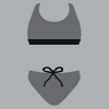 costume due pezzi slip bikini elastico