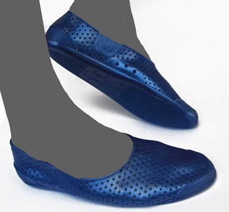 blue beach shoes