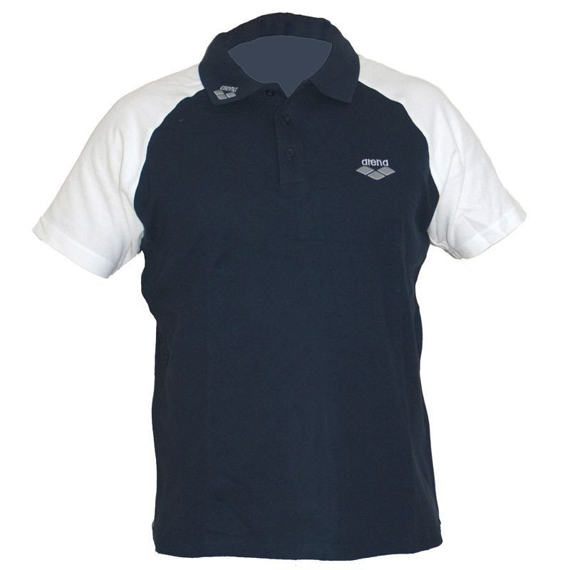 Breathable polo shirt adults navy