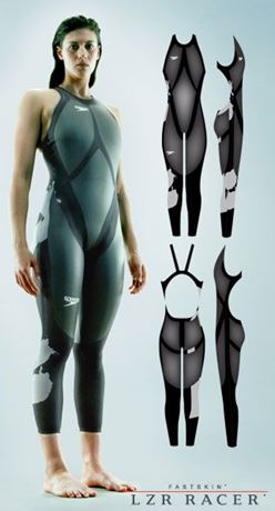 Speedo LZR Racer Bodysuit Women Fastskin Competition Swimsuit