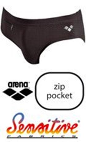 MHBR-Arena Badehose Zip Y071