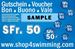 Gutschein Voucher Coupon 50Fr